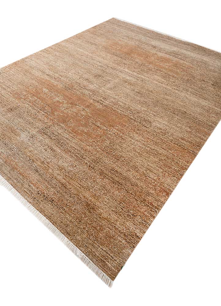 entropy red and orange afghan wool hand knotted Rug - FloorShot