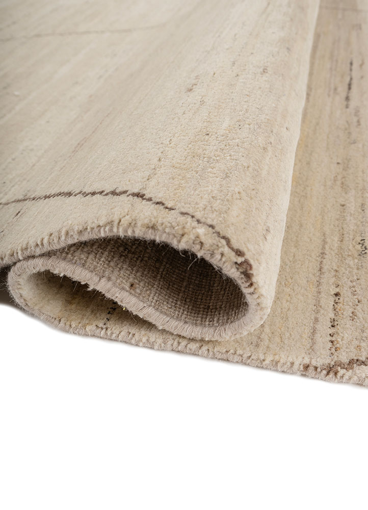 zuri ivory wool hand knotted Rug - FloorShot