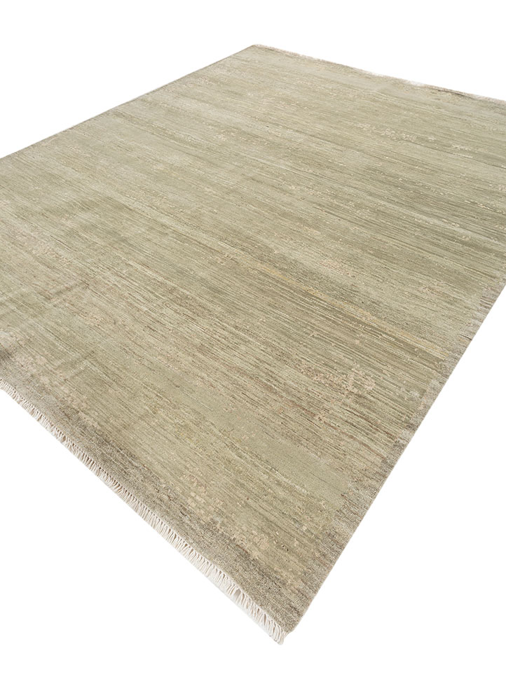 entropy green afghan wool hand knotted Rug - FloorShot