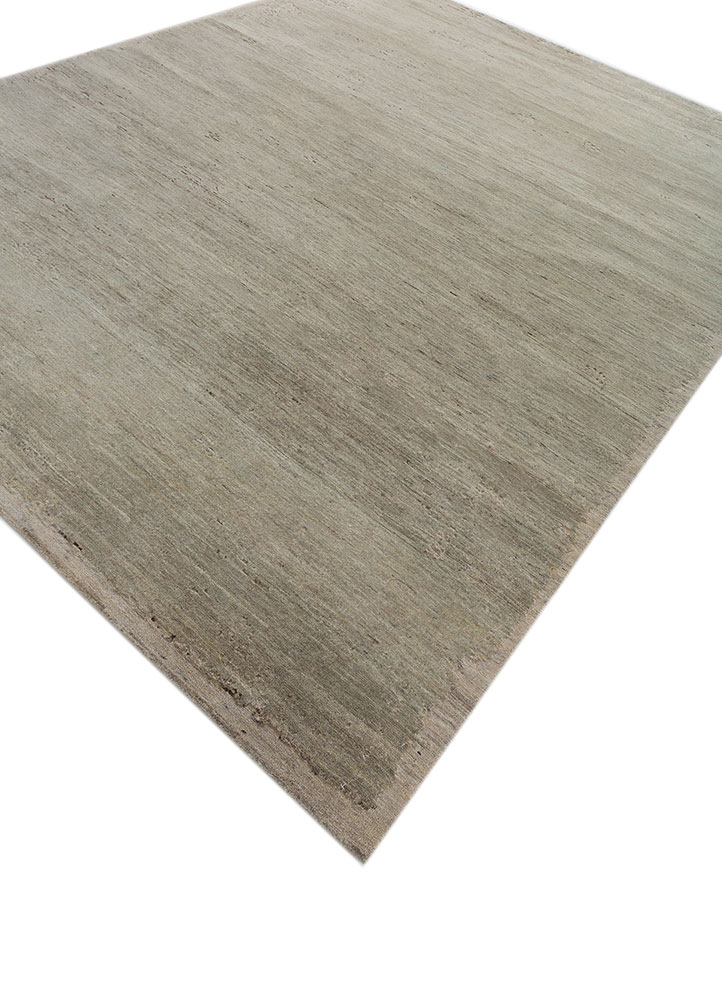 entropy green afghan wool hand knotted Rug - FloorShot