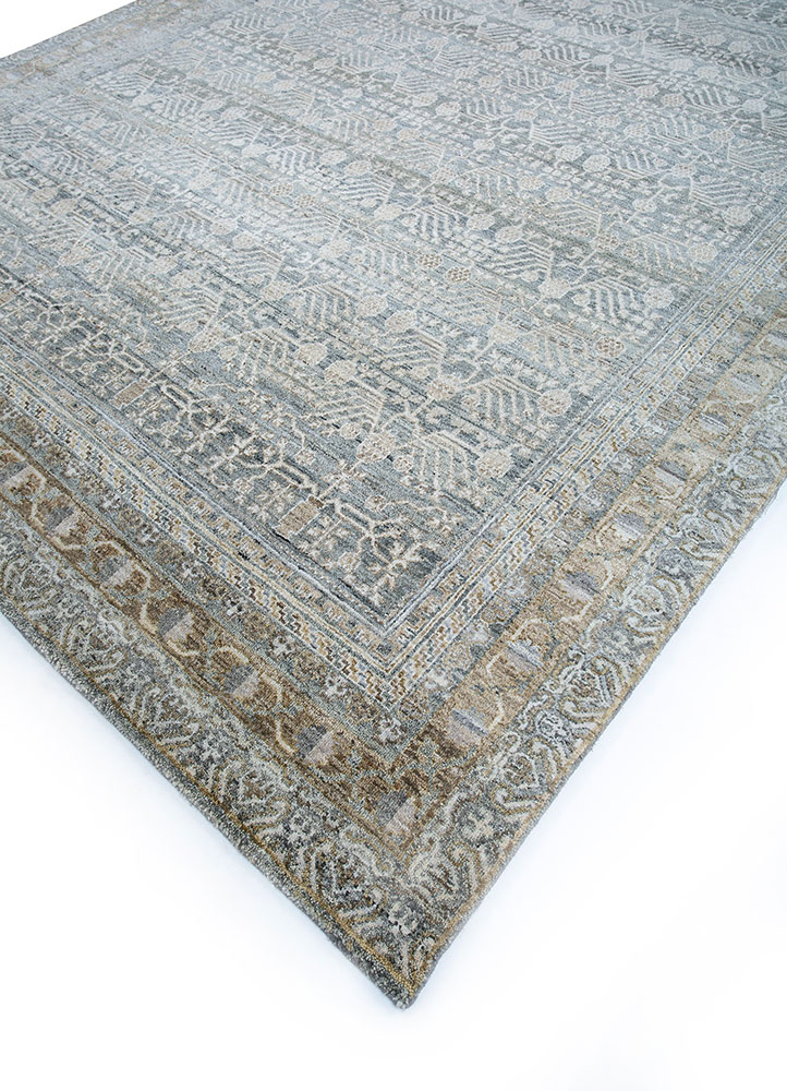 viscaya grey and black afghan wool hand knotted Rug - FloorShot