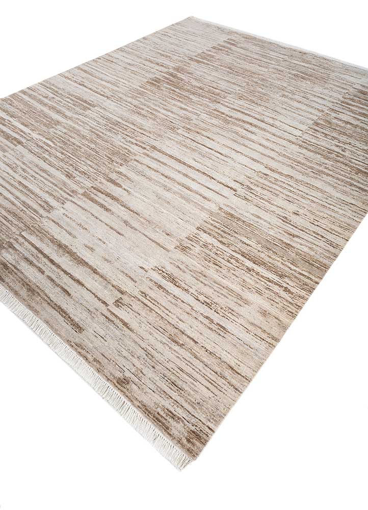entropy ivory afghan wool hand knotted Rug - FloorShot