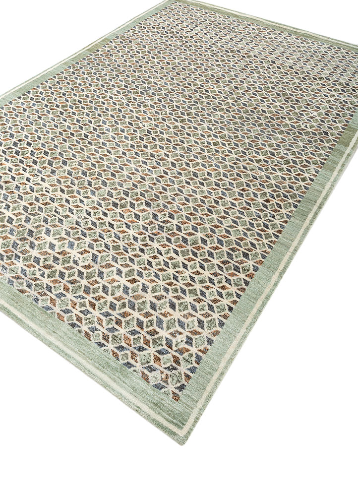 far pavilions ivory wool hand knotted Rug - FloorShot