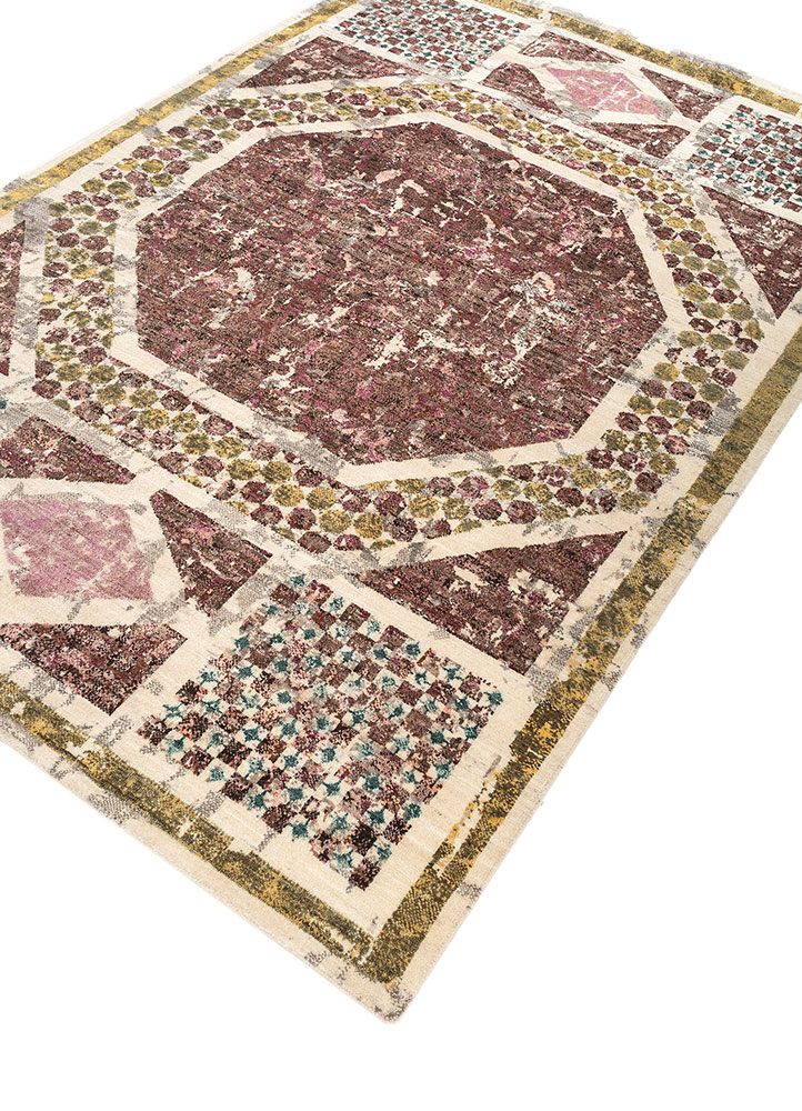 far pavilions ivory wool hand knotted Rug - FloorShot