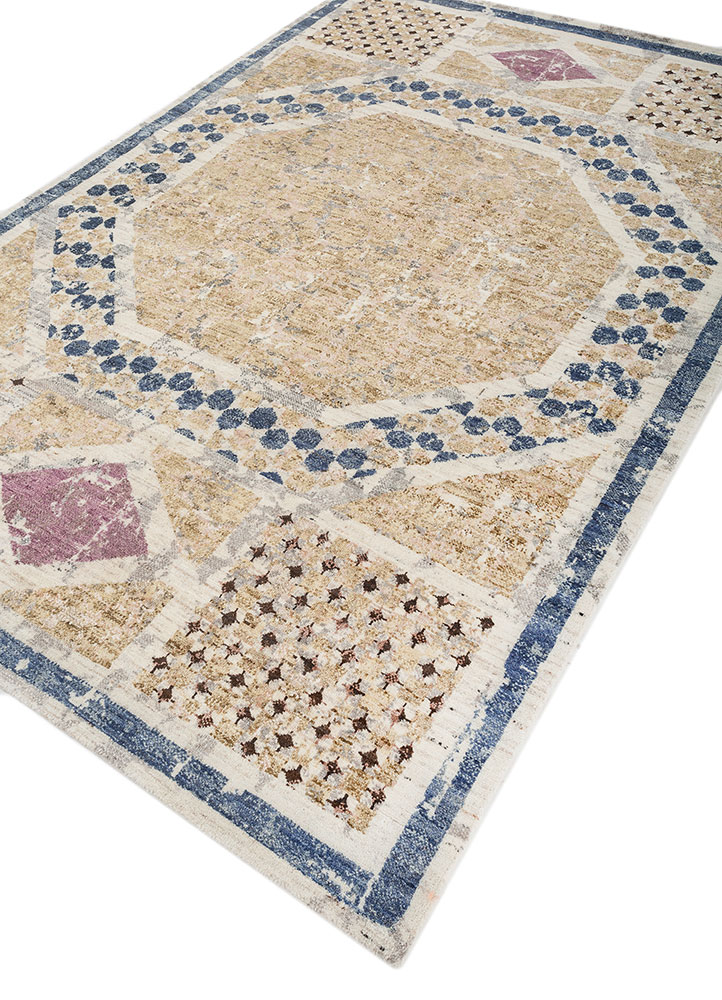 far pavilions ivory wool hand knotted Rug - FloorShot