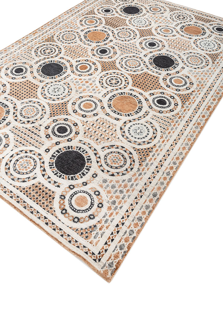 far pavilions ivory wool hand knotted Rug - FloorShot