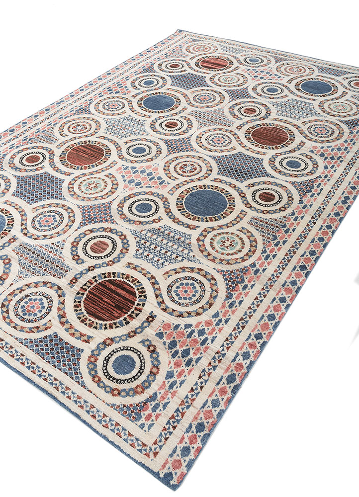 far pavilions ivory wool hand knotted Rug - FloorShot