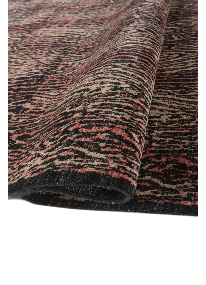 gilded age grey and black wool hand knotted Rug - FloorShot