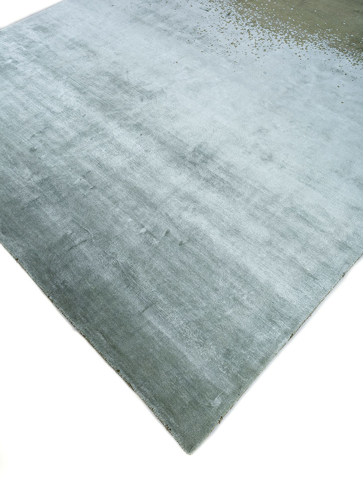free verse by kavi green bamboo silk hand knotted Rug - FloorShot