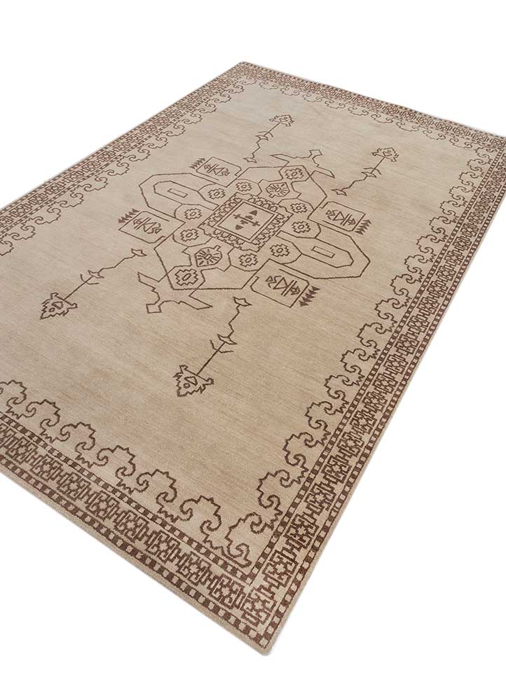 majnun blue wool hand knotted Rug - FloorShot