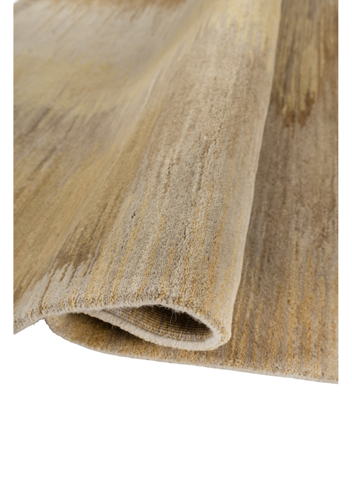 afterglow by kavi gold wool hand knotted Rug - FloorShot