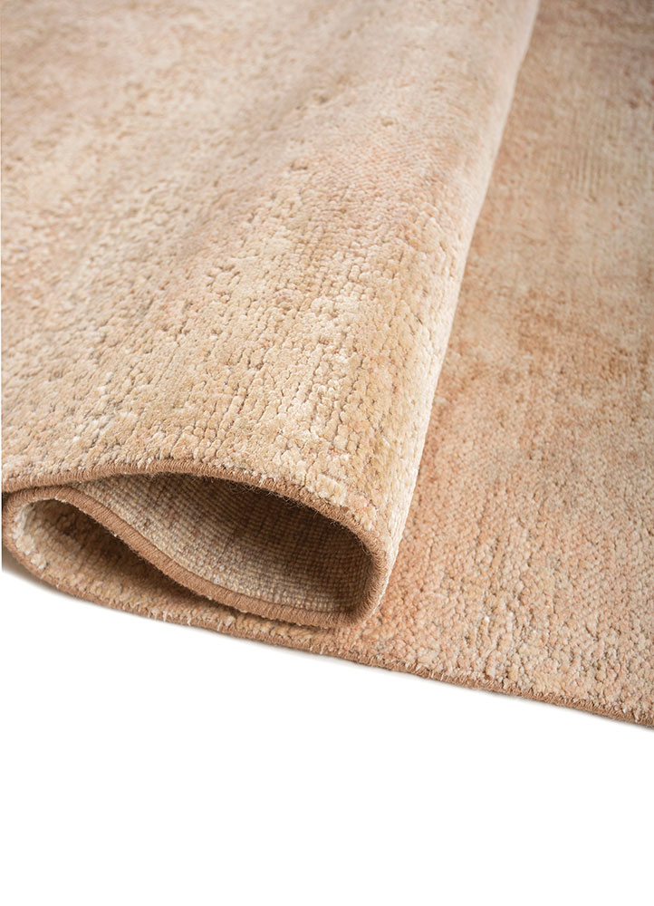 entropy red and orange wool and silk hand knotted Rug - FloorShot