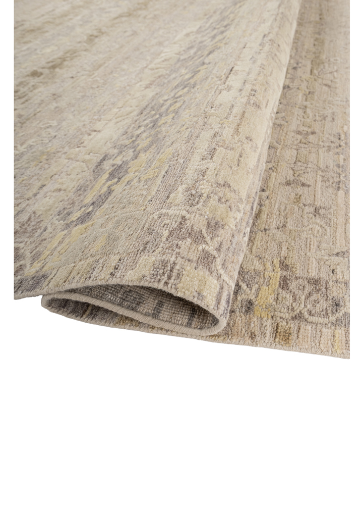 viscaya ivory afghan wool and silk hand knotted Rug - FloorShot
