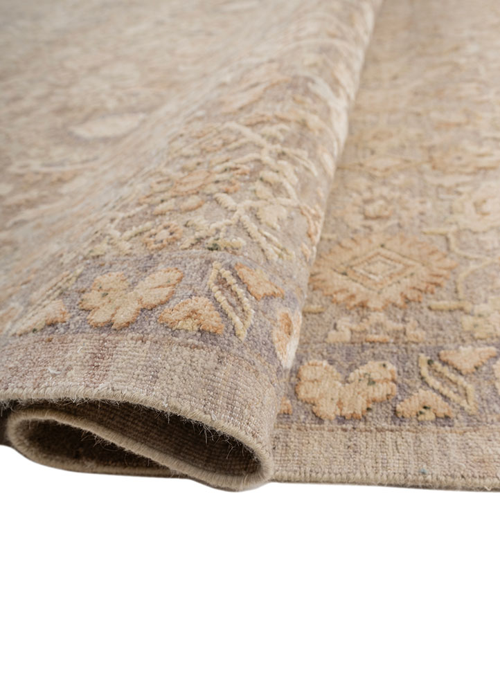 viscaya grey and black afghan wool and silk hand knotted Rug - FloorShot