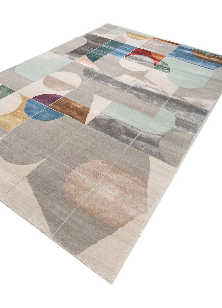 chaos theory by kavi multi wool and bamboo silk hand knotted Rug - FloorShot