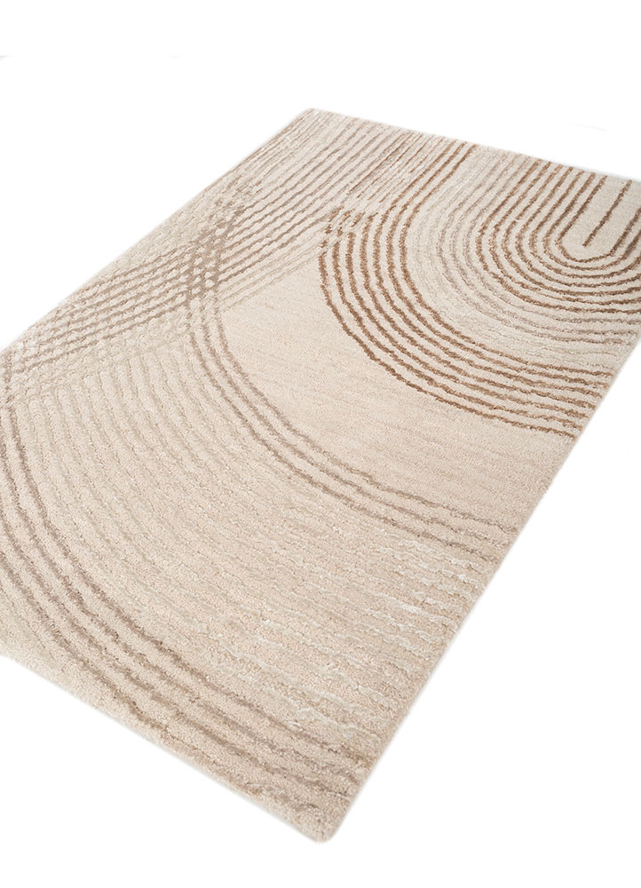 azalea ivory wool and bamboo silk hand knotted Rug - FloorShot