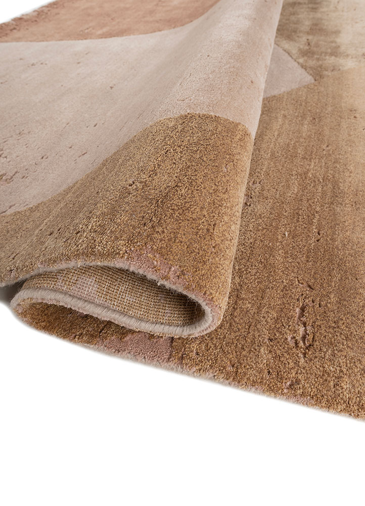 unfold by kavi gold wool and bamboo silk hand knotted Rug - FloorShot