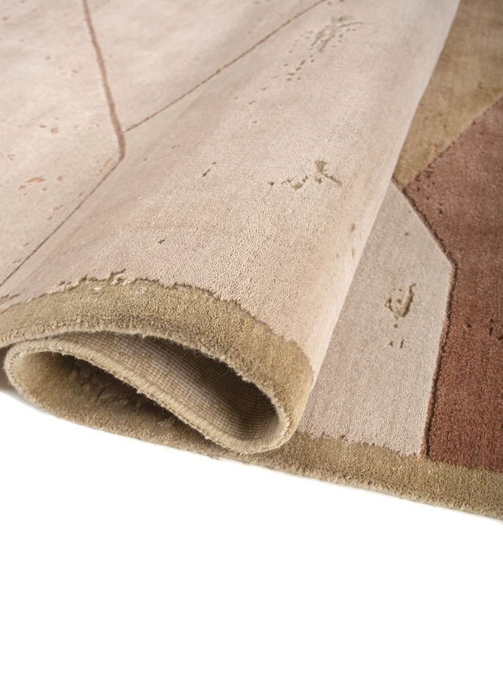 unfold by kavi pink and purple wool and bamboo silk hand knotted Rug - FloorShot