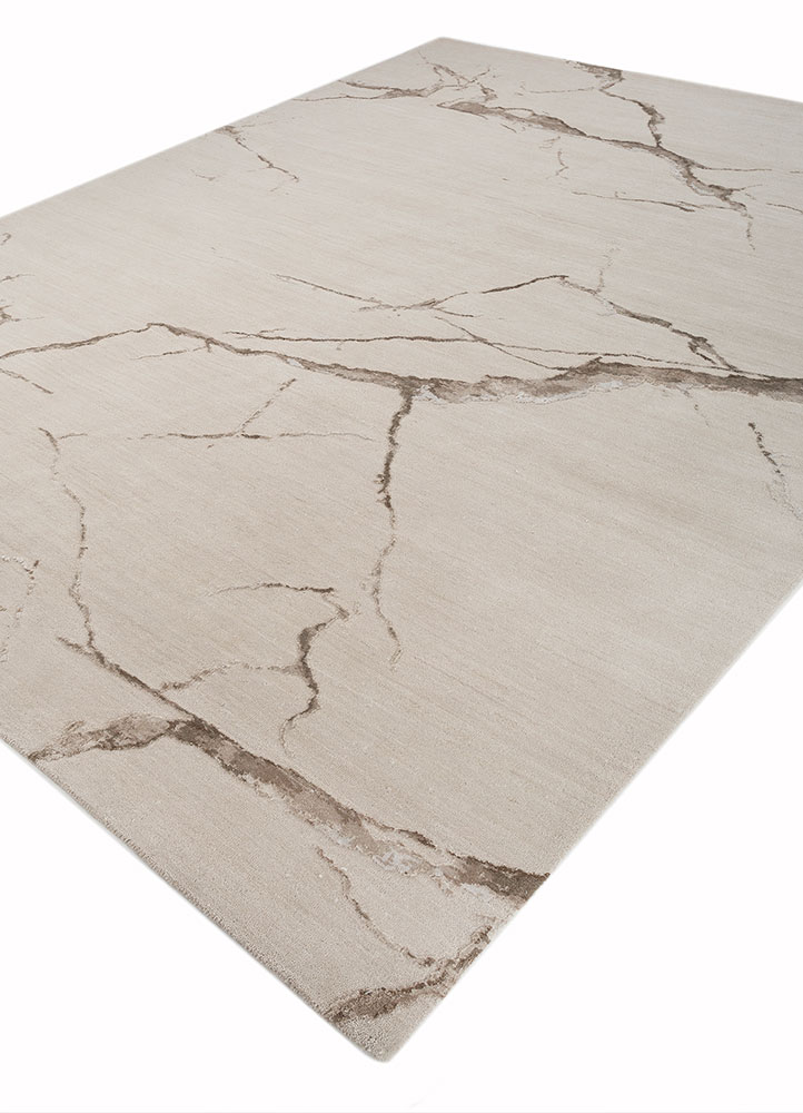 aprezo ivory wool and bamboo silk hand knotted Rug - FloorShot