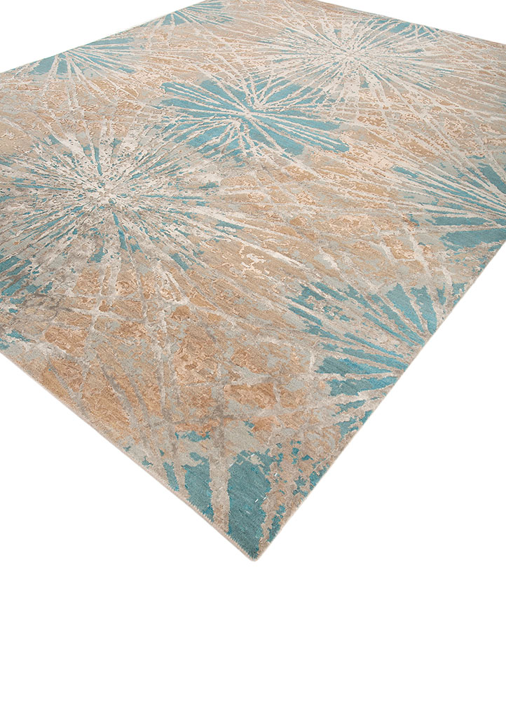 chaos theory by kavi green wool and bamboo silk hand knotted Rug - FloorShot