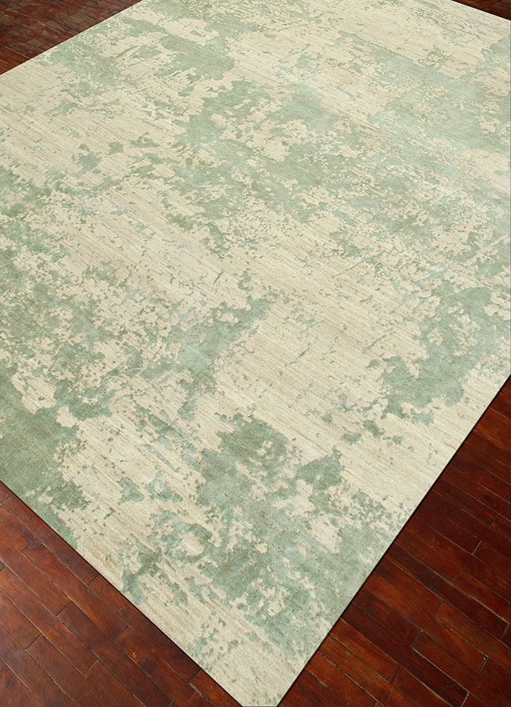project error by kavi ivory wool and bamboo silk hand knotted Rug - FloorShot