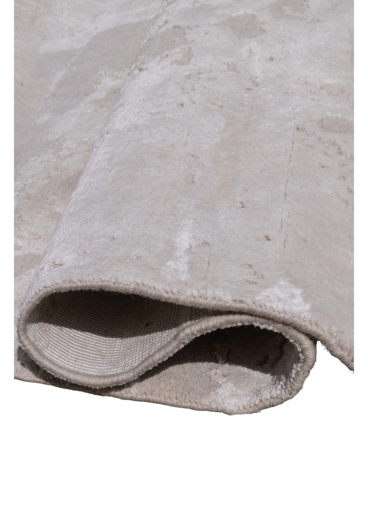 project error by kavi ivory wool and bamboo silk hand knotted Rug - FloorShot