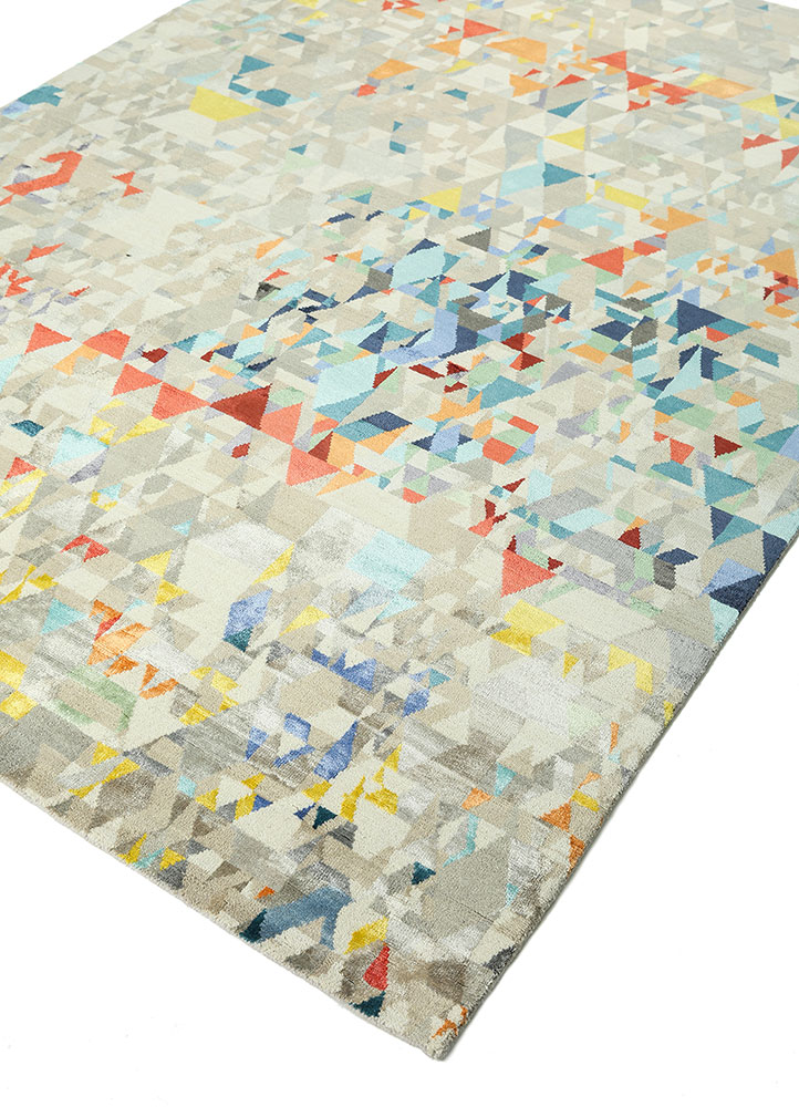 chaos theory by kavi multi wool and bamboo silk hand knotted Rug - FloorShot
