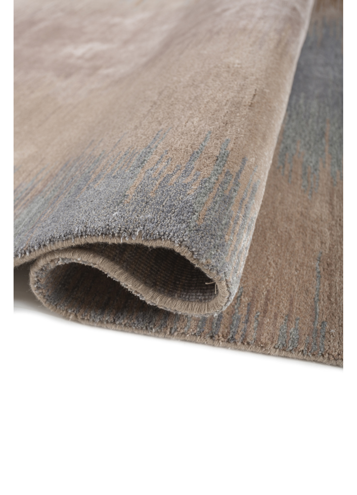 afterglow by kavi pink and purple wool and bamboo silk hand knotted Rug - FloorShot