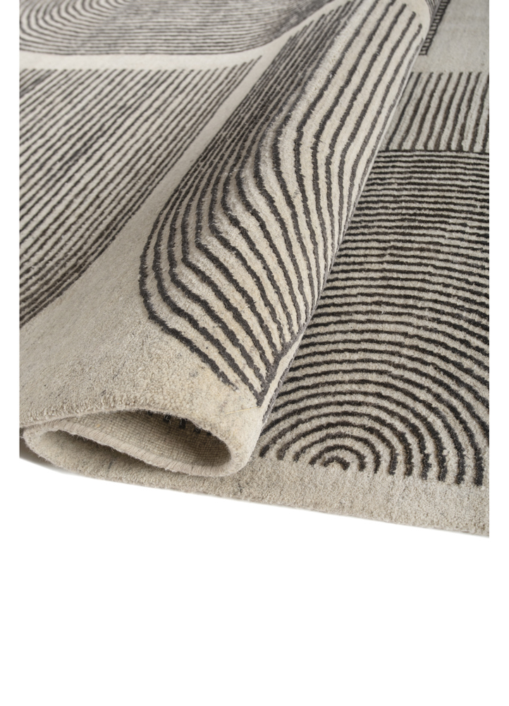 azalea ivory wool and bamboo silk hand knotted Rug - FloorShot