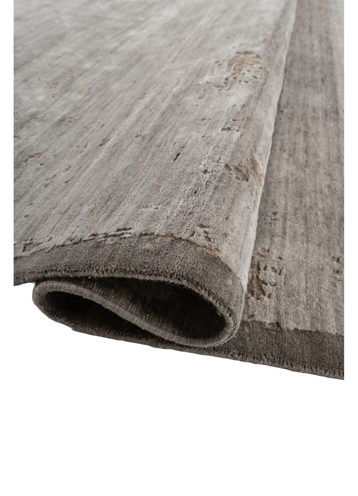 aprezo grey and black tencil hand knotted Rug - FloorShot