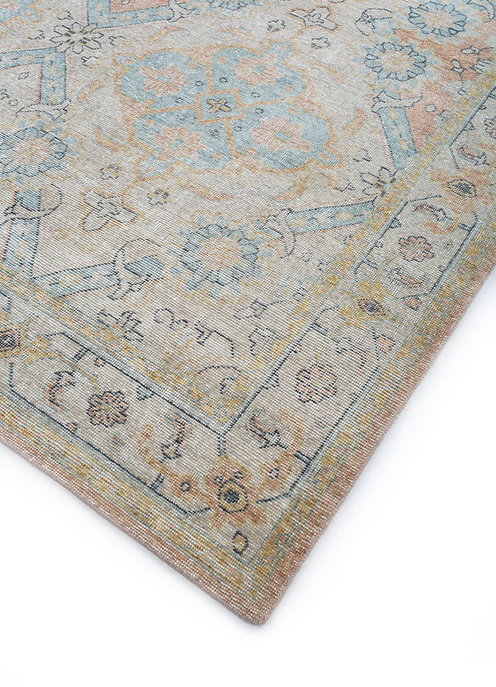 erbe ivory wool hand knotted Rug - FloorShot