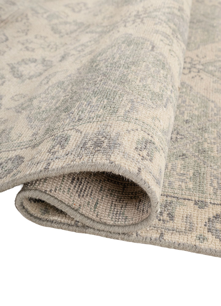 erbe grey and black wool hand knotted Rug - FloorShot