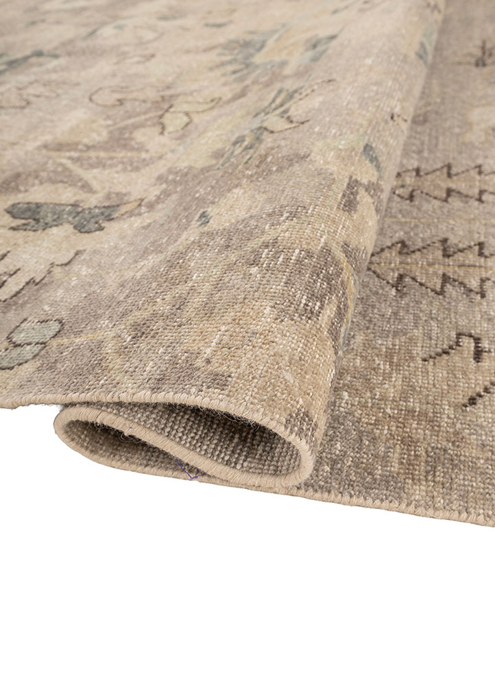 erbe ivory wool hand knotted Rug - FloorShot