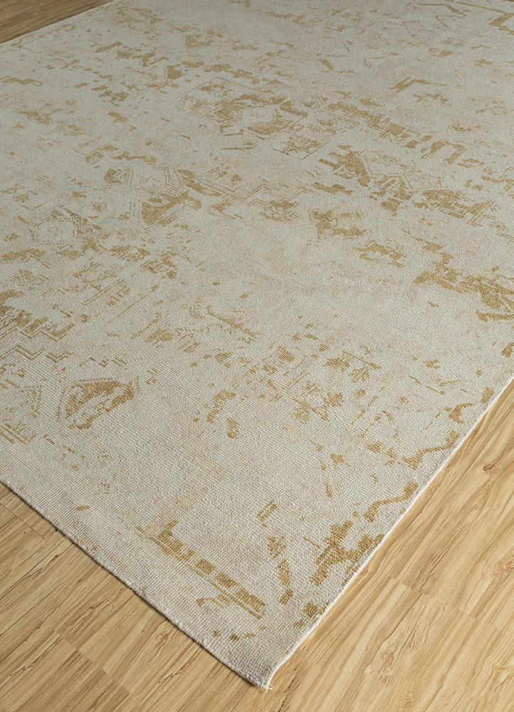 erbe ivory wool hand knotted Rug - FloorShot