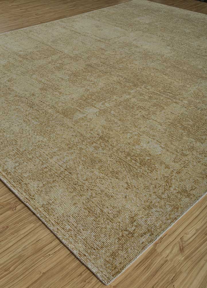 erbe beige and brown wool hand knotted Rug - FloorShot