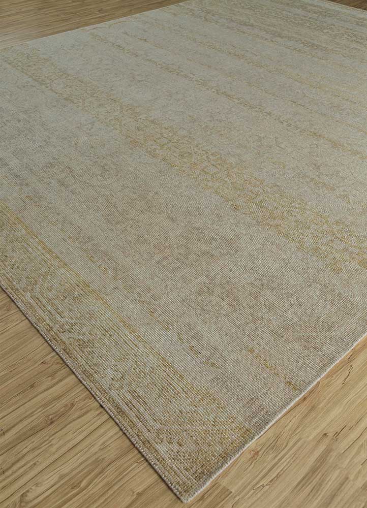 erbe beige and brown wool hand knotted Rug - FloorShot