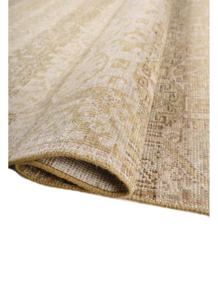 erbe gold wool hand knotted Rug - FloorShot