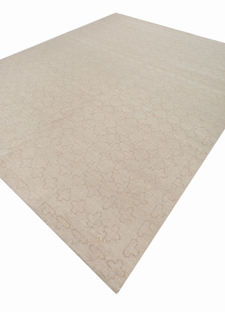 erbe ivory wool hand knotted Rug - FloorShot