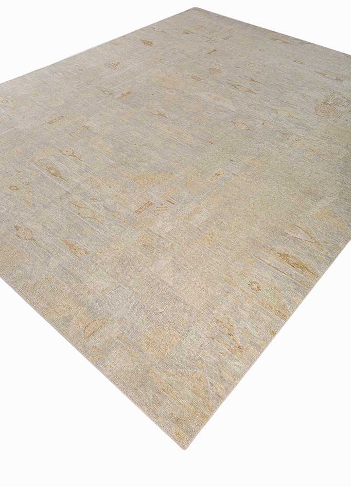 erbe ivory wool hand knotted Rug - FloorShot