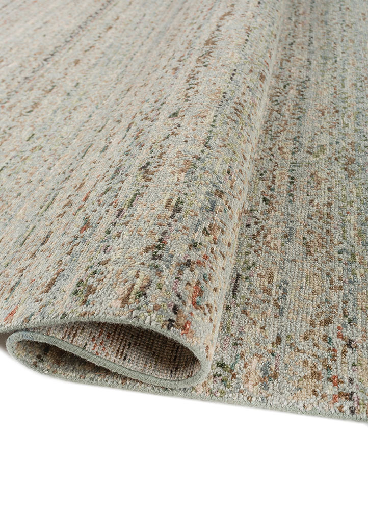 erbe green wool hand knotted Rug - FloorShot