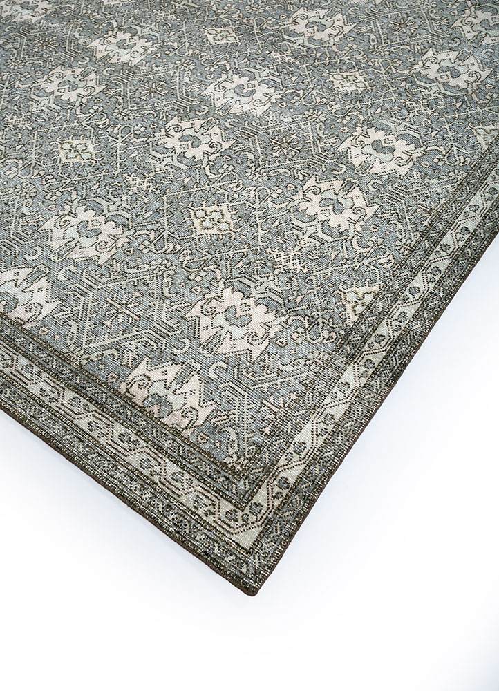 erbe gold wool hand knotted Rug - FloorShot