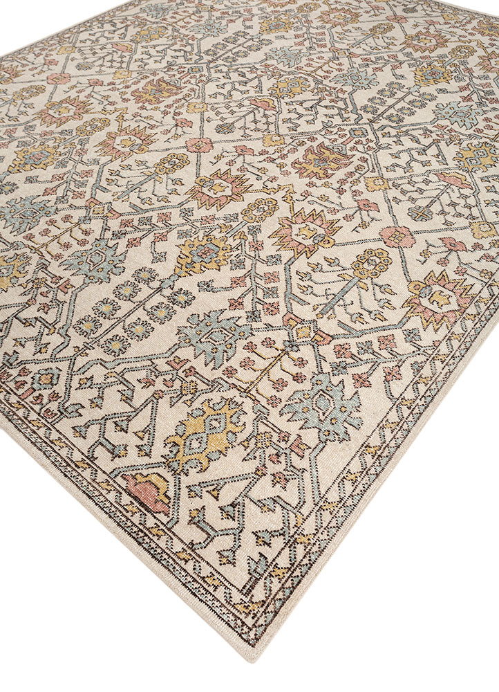 erbe ivory wool hand knotted Rug - FloorShot