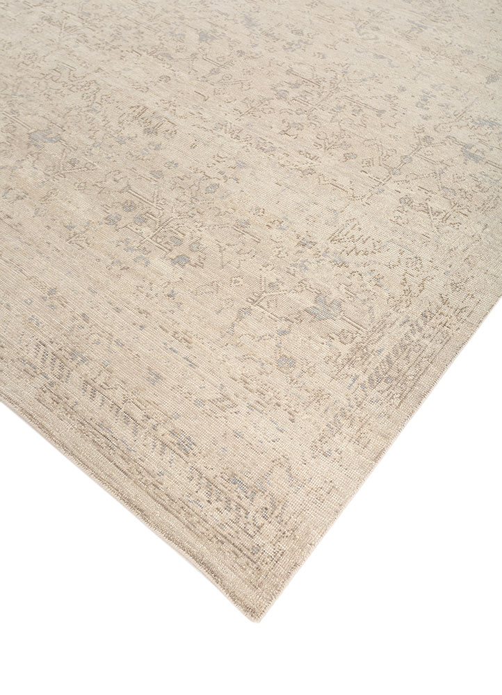 erbe ivory wool hand knotted Rug - FloorShot