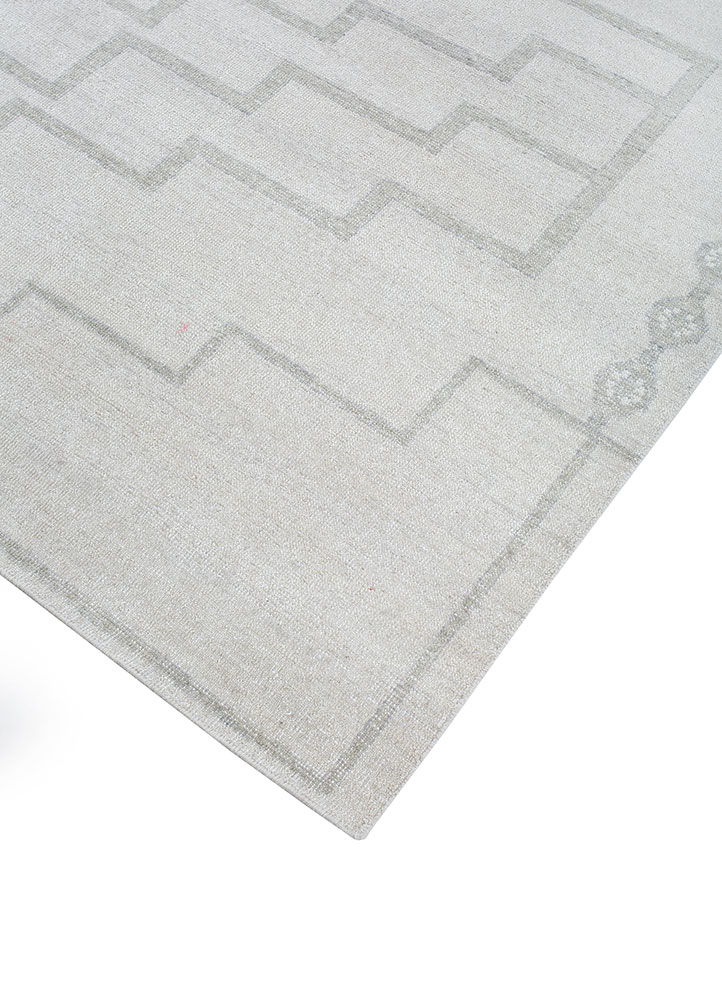 thyme ivory wool hand knotted Rug - FloorShot