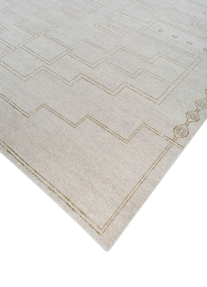 thyme ivory wool hand knotted Rug - FloorShot