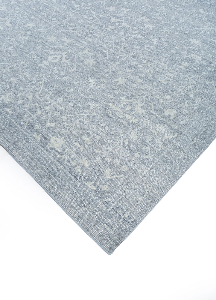 erbe blue wool hand knotted Rug - FloorShot