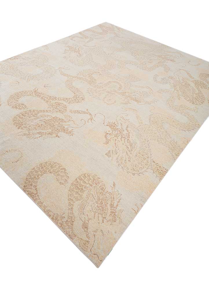 erbe ivory wool hand knotted Rug - FloorShot