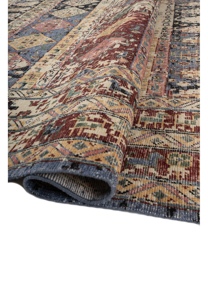 erbe blue wool hand knotted Rug - FloorShot