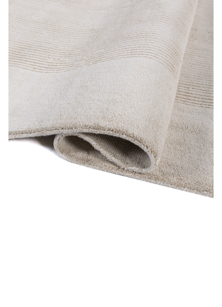 saga ivory acrylic hand loom Rug - FloorShot
