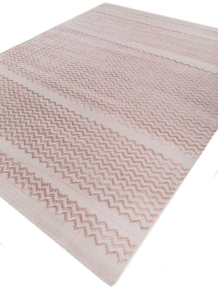 basis pink and purple bamboo silk hand loom Rug - FloorShot